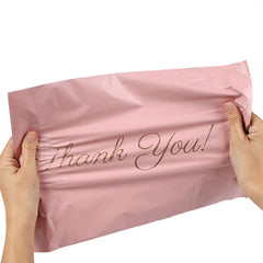 50 Pink Plastic Mailer Bags Waterproof Express Pouches for Shoes & Boxes