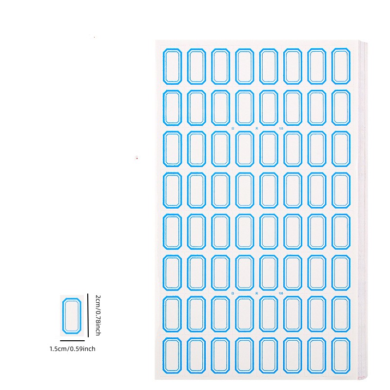 50 Self Adhesive Numbered Classification Labels