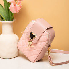 Quilted Mouse Decor Crossbody Bag PU Leather Shoulder Bag