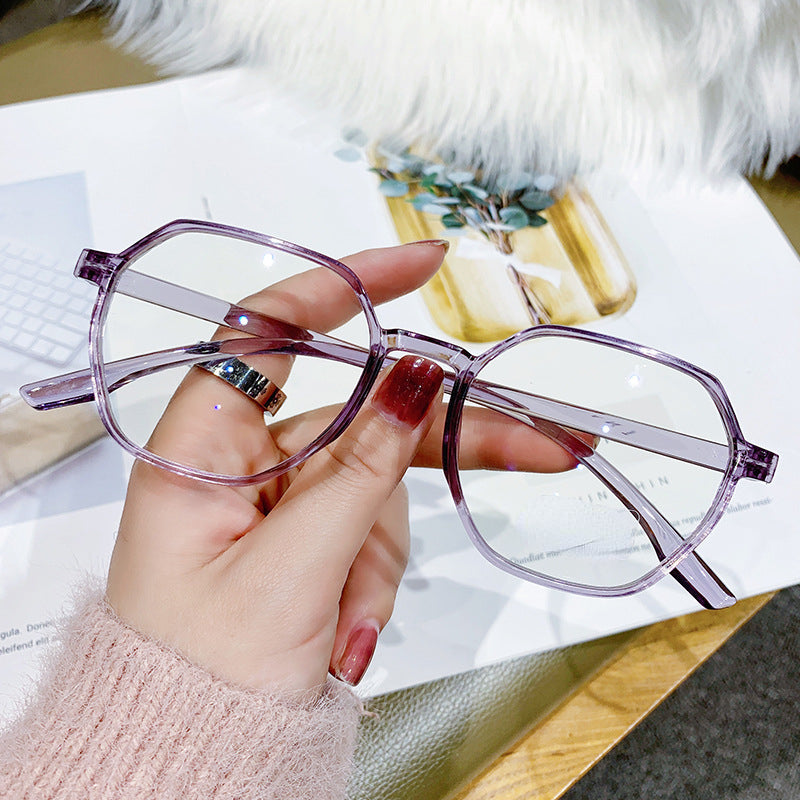 Jelly Reading Glasses Ultralight Polygon Presbyopic Eyeglasses for Women Men