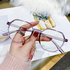 Jelly Reading Glasses Ultralight Polygon Presbyopic Eyeglasses for Women Men