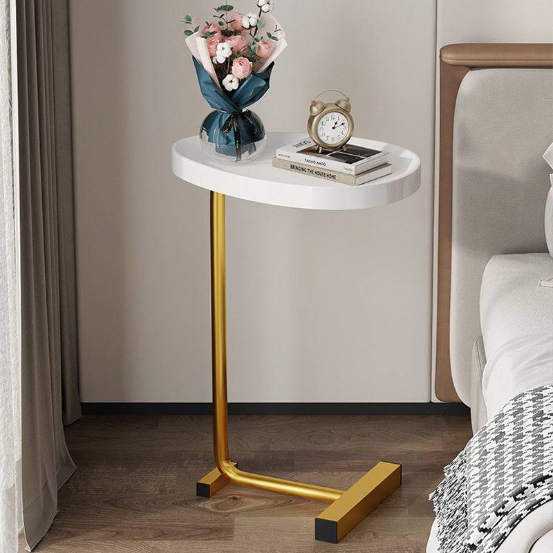 C Shaped Snack Table Slide Under Couch For Sofa Coffee Laptop Bedroom