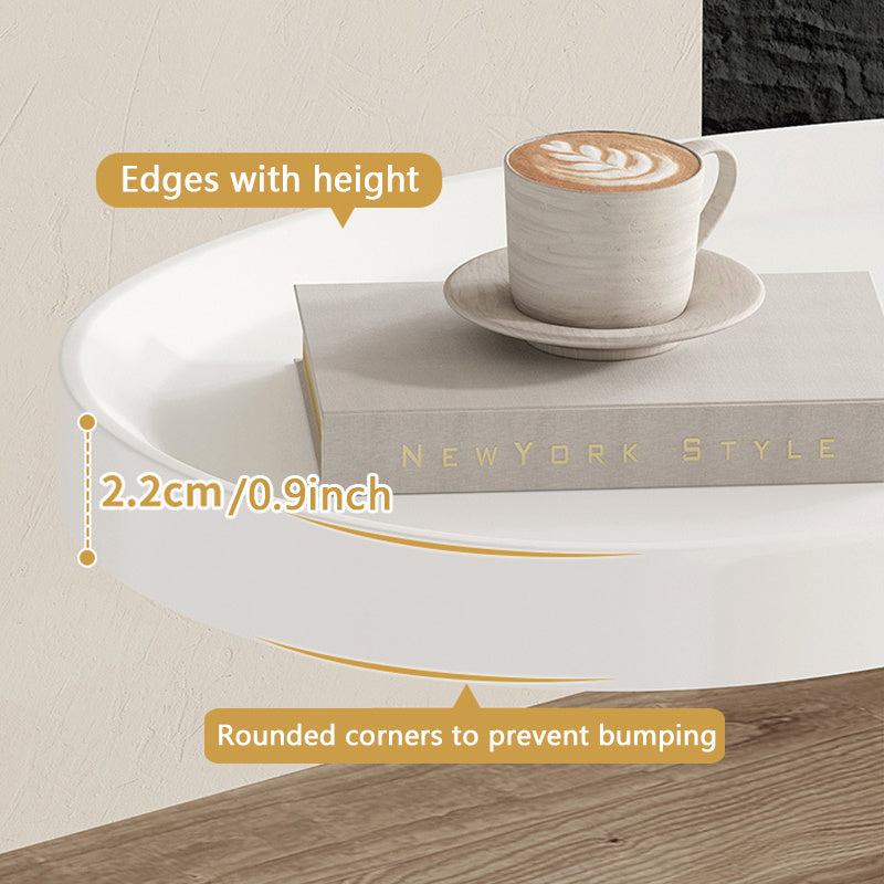 C Shaped Snack Table Slide Under Couch For Sofa Coffee Laptop Bedroom