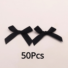 50pcs Small Size Polyester Satin Ribbon Bows DIY Craft Decoration