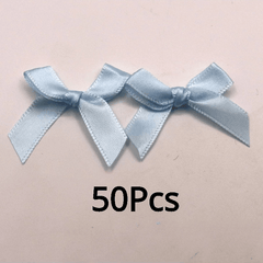 50pcs Small Size Polyester Satin Ribbon Bows DIY Craft Decoration