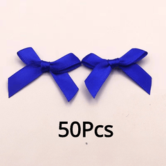 50pcs Small Size Polyester Satin Ribbon Bows DIY Craft Decoration