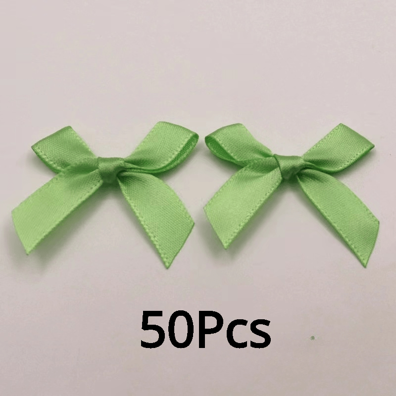 50pcs Small Size Polyester Satin Ribbon Bows DIY Craft Decoration