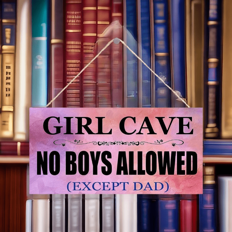 No Boys Allowed Hanging Sign Wall Decor
