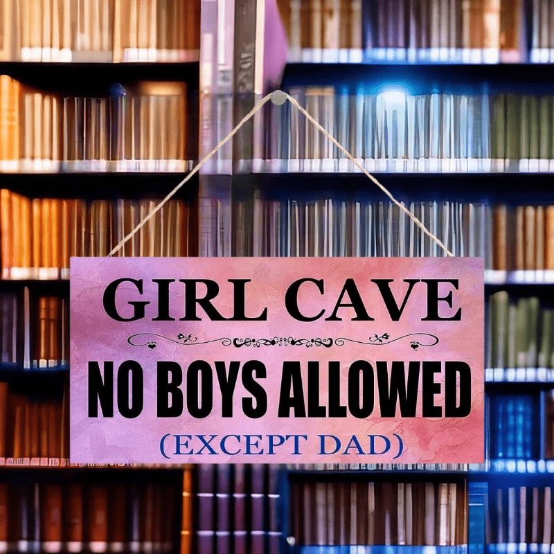 No Boys Allowed Hanging Sign Wall Decor