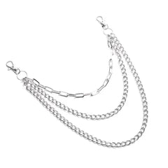 Alloy Silver Grey Belt Hip hop Pants Waist Chain For Men