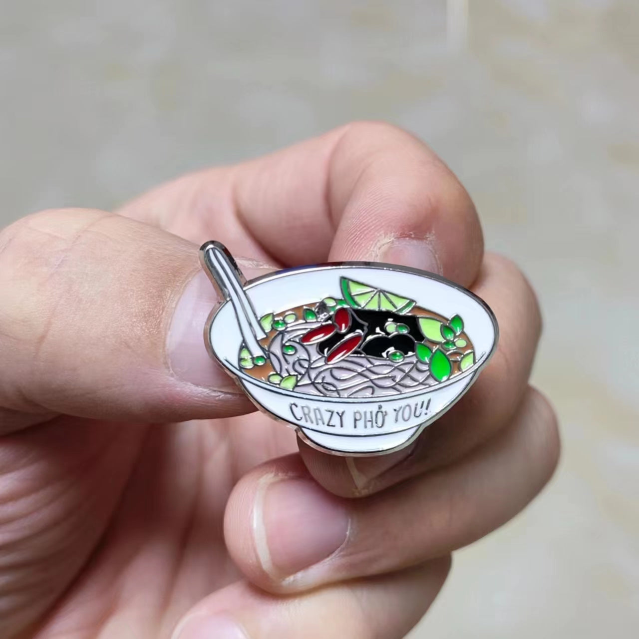 Men's Creative Noodle Enthusiast Brooches