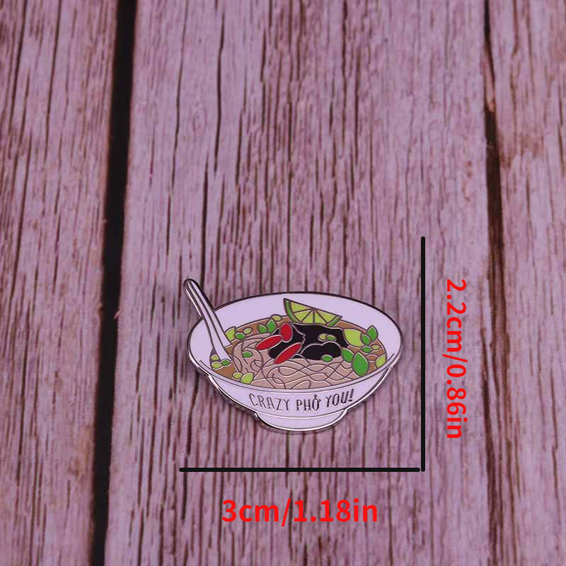 Men's Creative Noodle Enthusiast Brooches