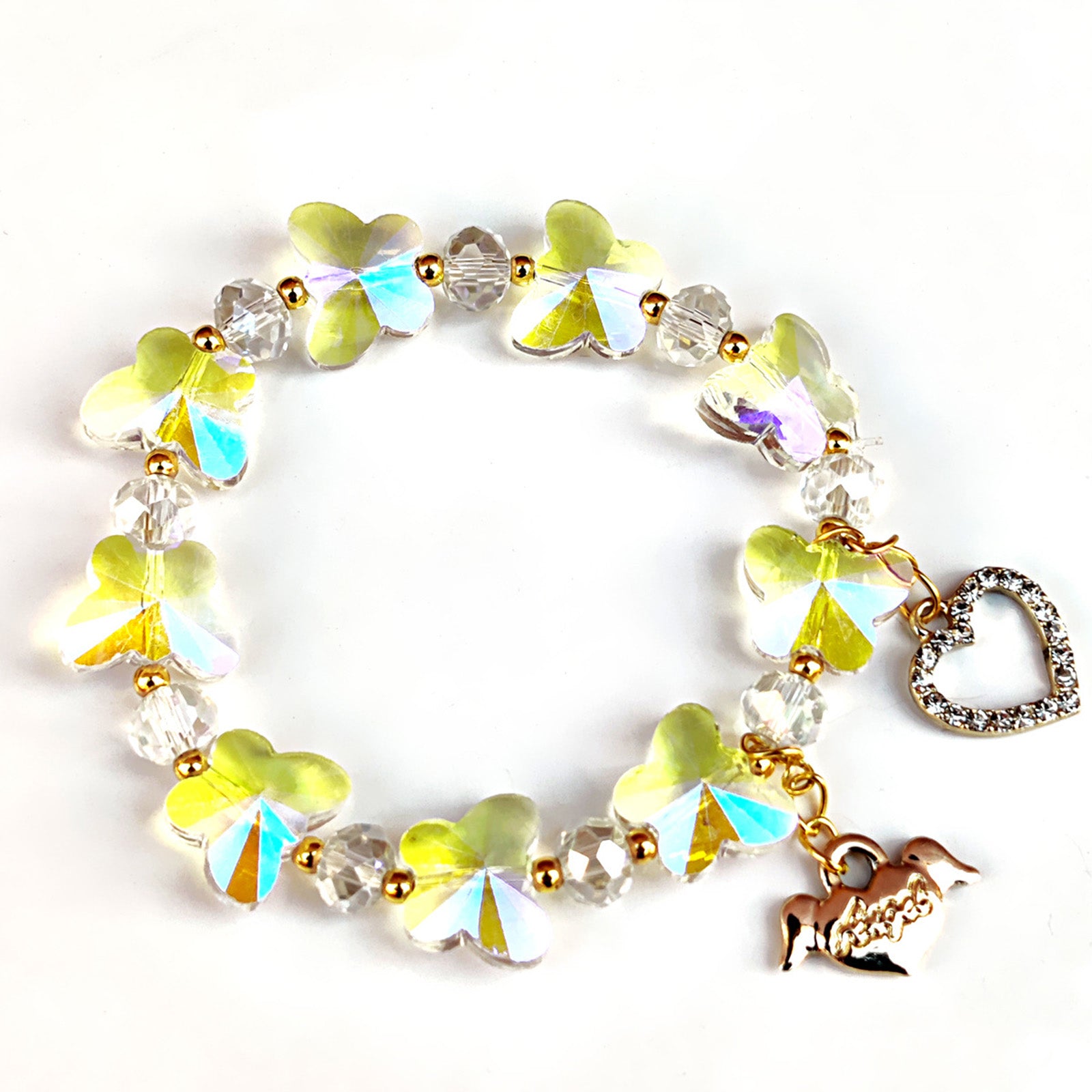 Colorful Butterfly Beaded Bracelet for Girls