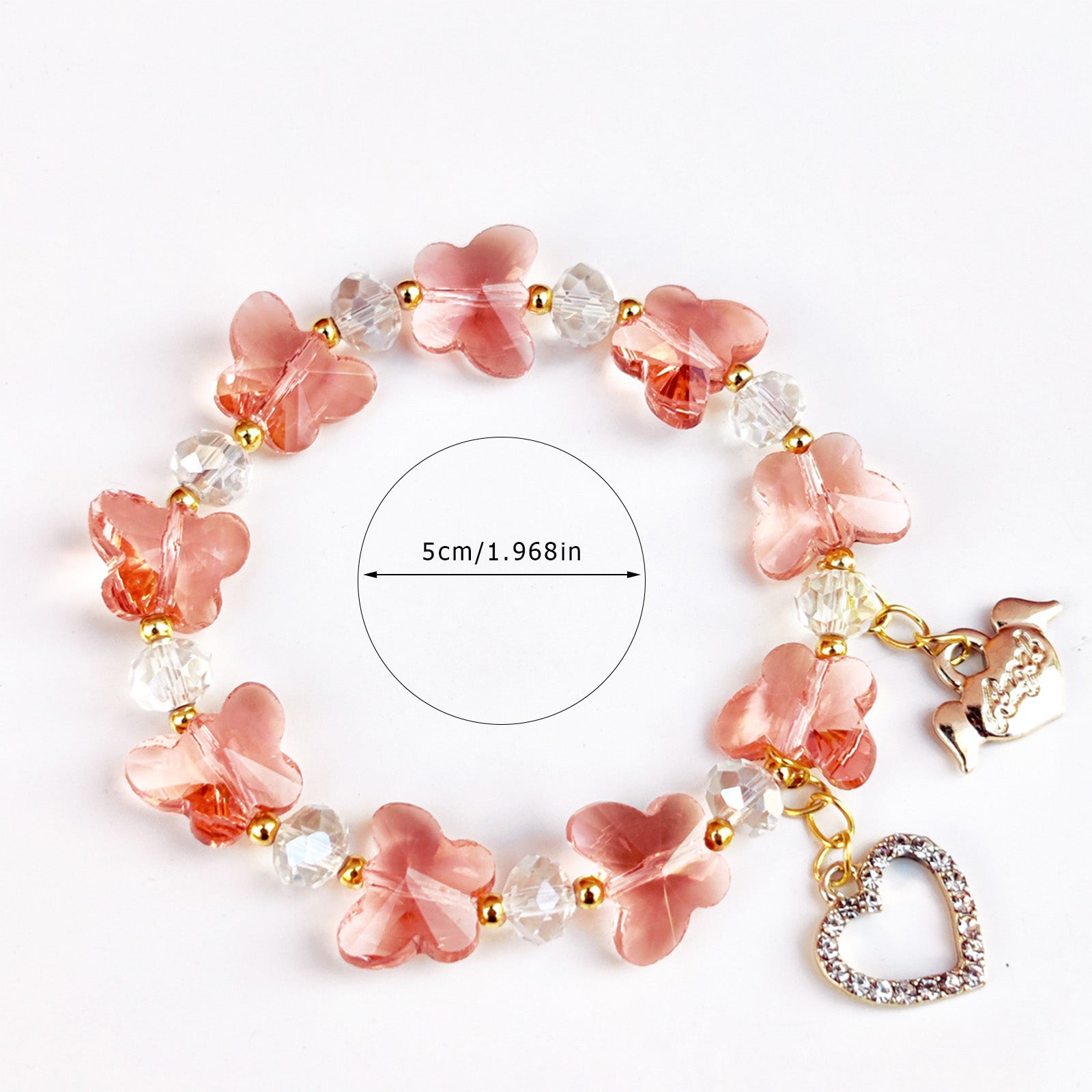 Colorful Butterfly Beaded Bracelet for Girls