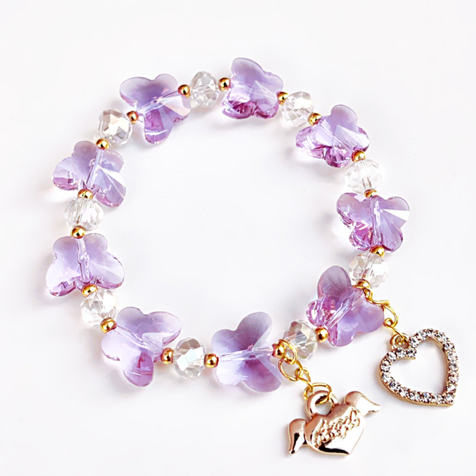 Colorful Butterfly Beaded Bracelet for Girls
