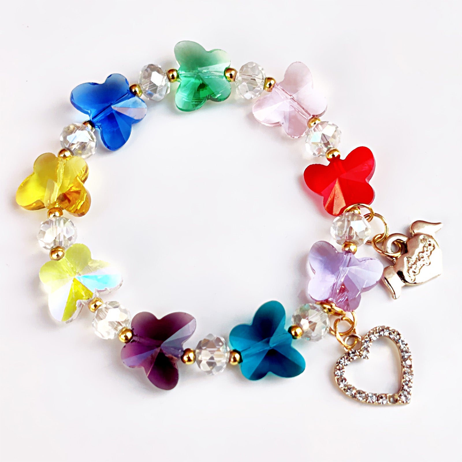 Colorful Butterfly Beaded Bracelet for Girls