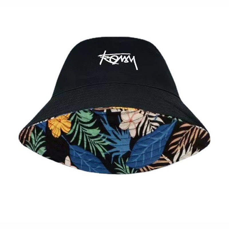 Double Sided Bucket Hat for Sun Protection Lightweight Floral Pattern