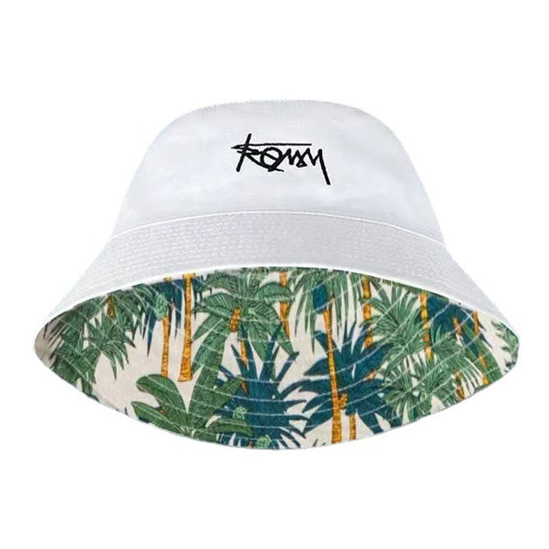 Double Sided Bucket Hat for Sun Protection Lightweight Floral Pattern