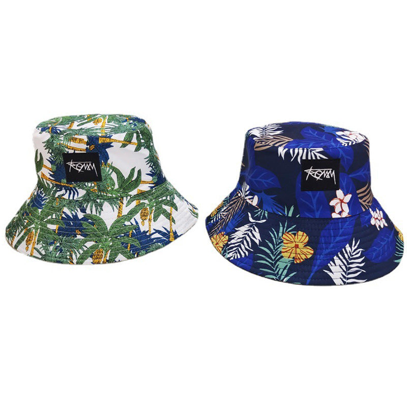 Double Sided Bucket Hat for Sun Protection Lightweight Floral Pattern