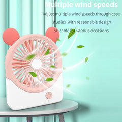 USB Rechargeable Handheld Fan 3 Gears Portable Pocket Fan Mini Fan