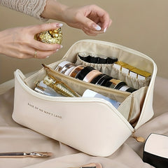 Portable Travel Cosmetic Bag Makeup Brush Storage Bag Zipper Toiletry Bag