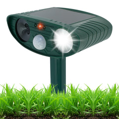 Solar Animal Repellant Ultrasonic Cat Dog Deterrent