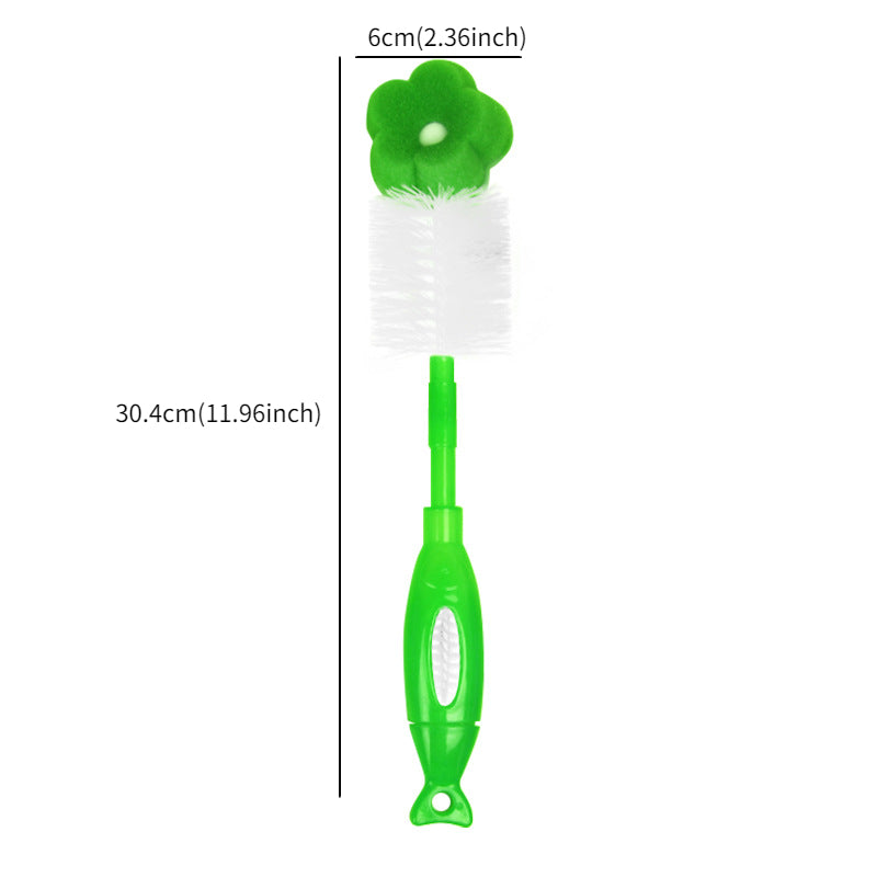 Reusable Baby Bottle Cleaning Brush with Suction Cup Stand