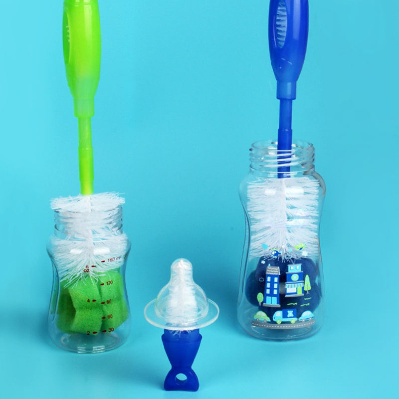 Reusable Baby Bottle Cleaning Brush with Suction Cup Stand