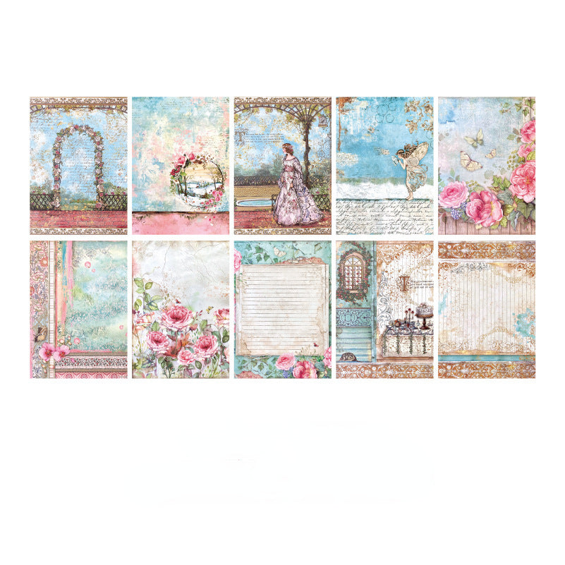 50pcs Alice Series Double Sided Scrapbook Paper Pack