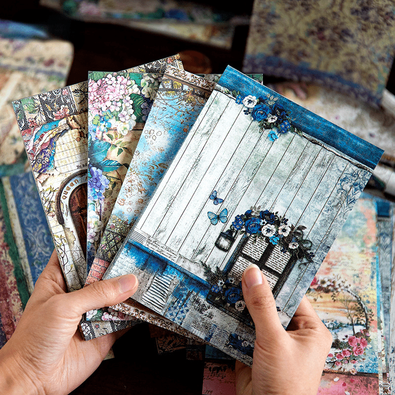 50pcs Alice Series Double Sided Scrapbook Paper Pack