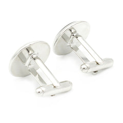Love Ride Horse Photo Glass Gem Cufflinks Men Suit Rhodium Plated