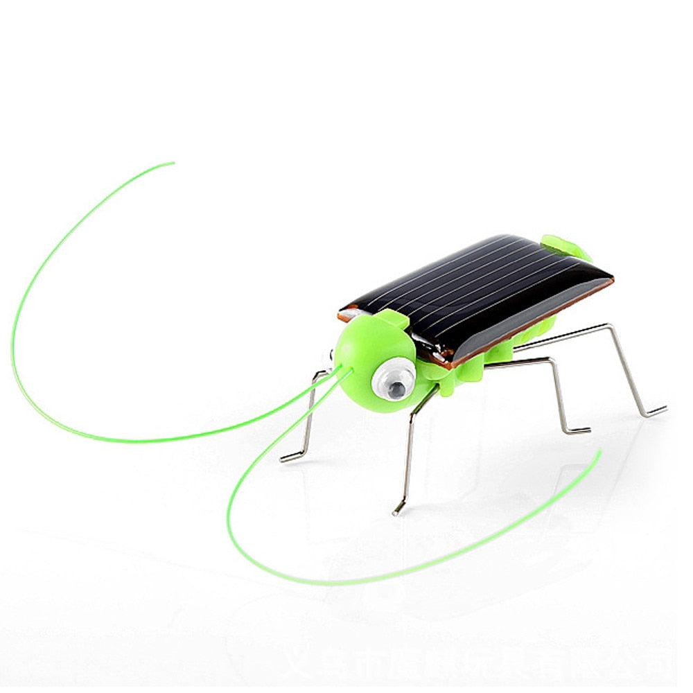 Funny Solar Powered Grasshopper Toy Puzzle for Kids