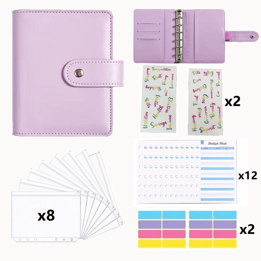 Antner Budget Binder with Zipper Envelopes Cash Envelopes Planner