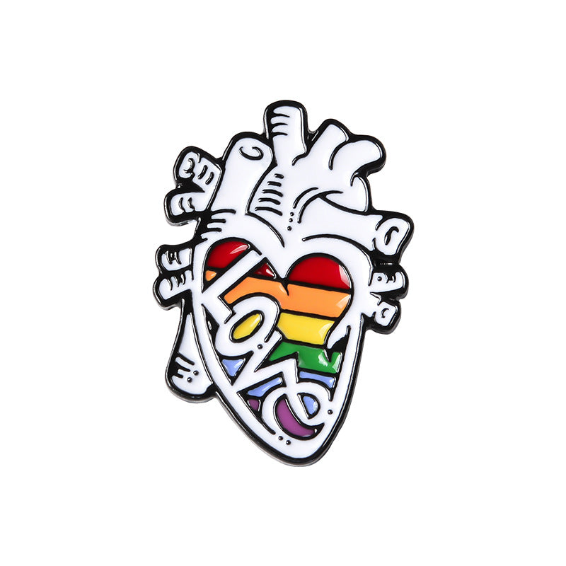 Enamel Love Paint Cowboy Buckle Pin for Men