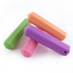 Kids Rainbow Teether Silicone Teething Toy Molar Stick