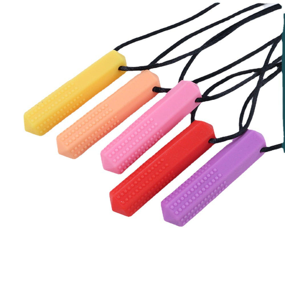 Kids Rainbow Teether Silicone Teething Toy Molar Stick
