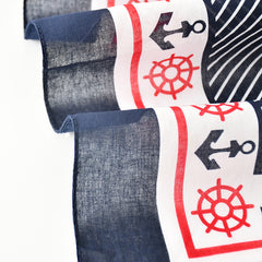 Navy Anchor Bandana Cotton Neckerchief Headband