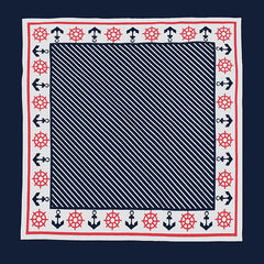 Navy Anchor Bandana Cotton Neckerchief Headband