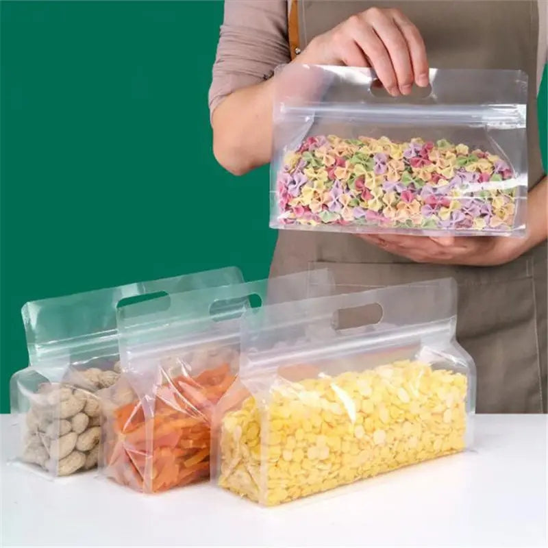 Transparent Sealed Food Handbag Plastic Convenient Food Packing Bag
