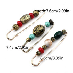 Natural Stone Brooch Pin For Clothing Dress Decor