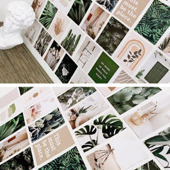 70 Sheets Greenery Wall Collage Kit 4x6 In