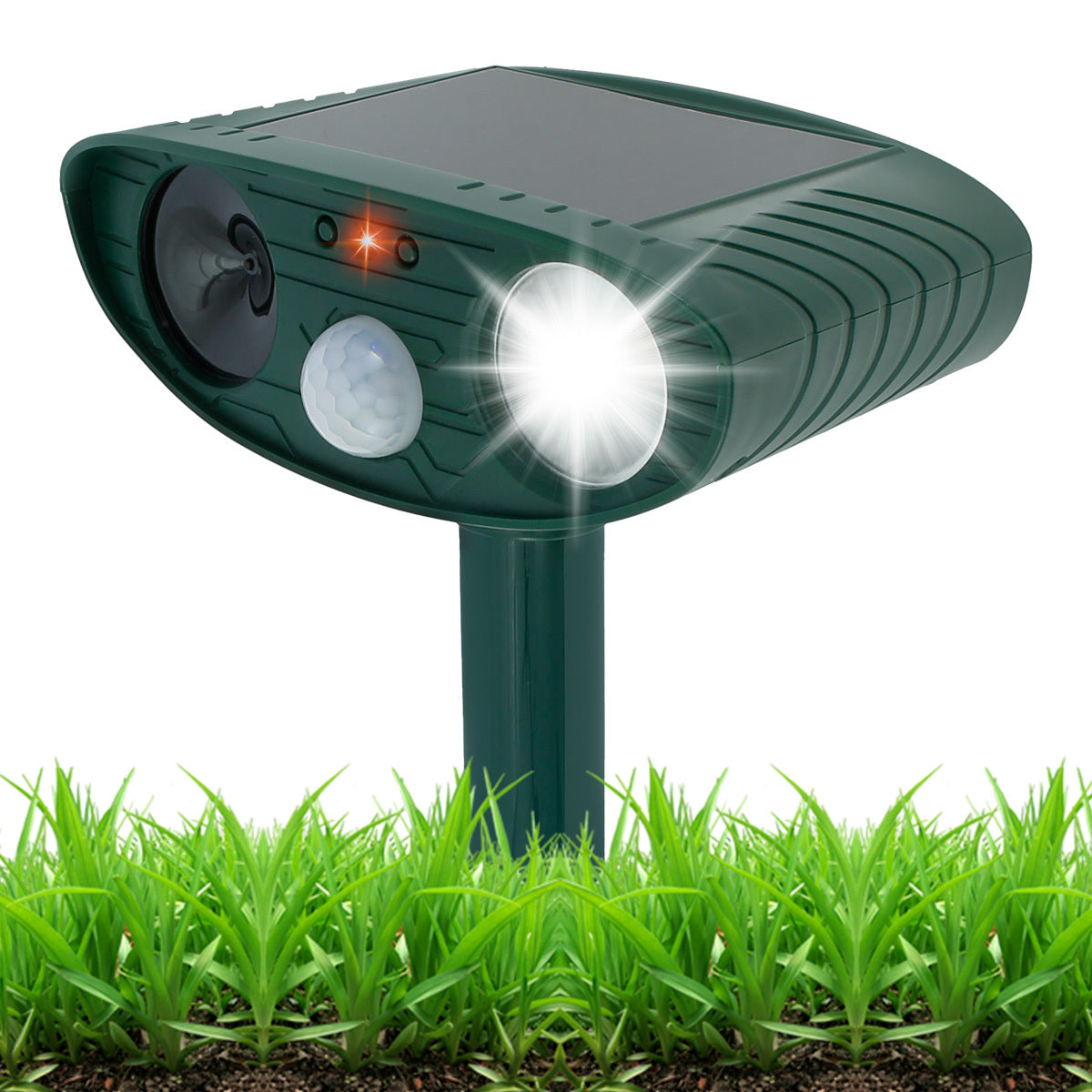 Solar Animal Repellant Ultrasonic Cat Dog Out Door Solar Powered Waterproof