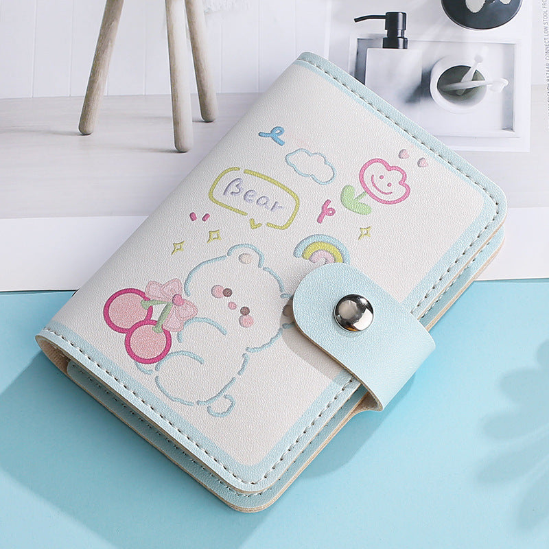 Cartoon Buckle Anti Degaussing Card Holder Large Capacity