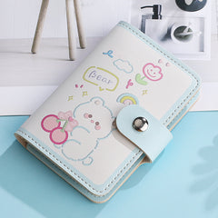 Cartoon Buckle Anti Degaussing Card Holder Large Capacity