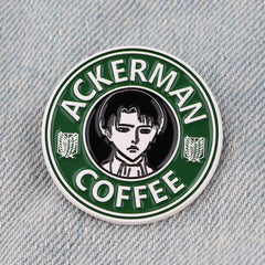 Anime Coffee Enamel Badges Brooches Lapel Pins Backpacks Jewelry
