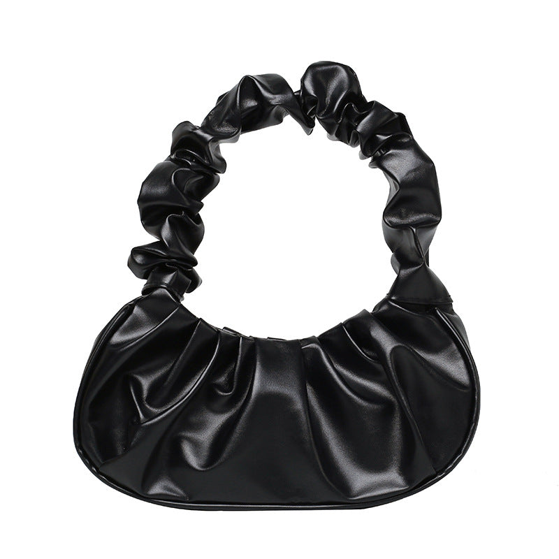 Cloud Pleated Hobo Shoulder Bag Solid Underarm Bag Women's Versatile Handbag