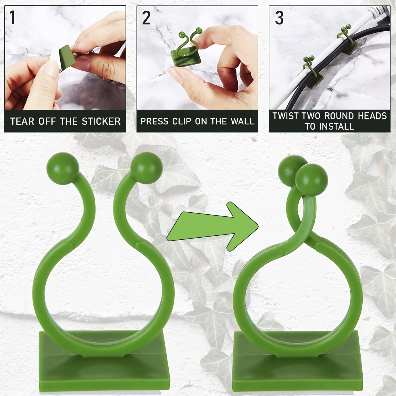 10pcs Garden Wall Plant Climber Vine Support Clips Self Adhesive