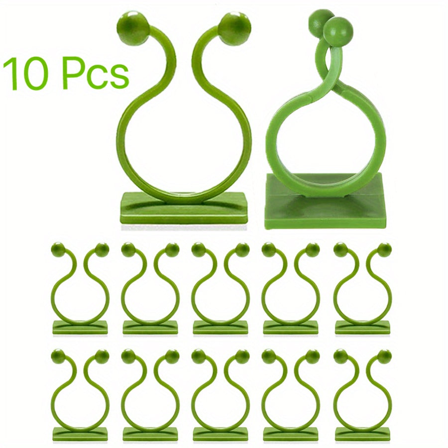 10pcs Garden Wall Plant Climber Vine Support Clips Self Adhesive