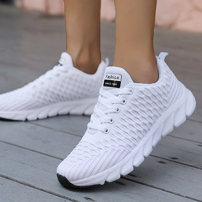 Women's Honeycomb Knit Running Shoes Soft Sole Casual Sneakers