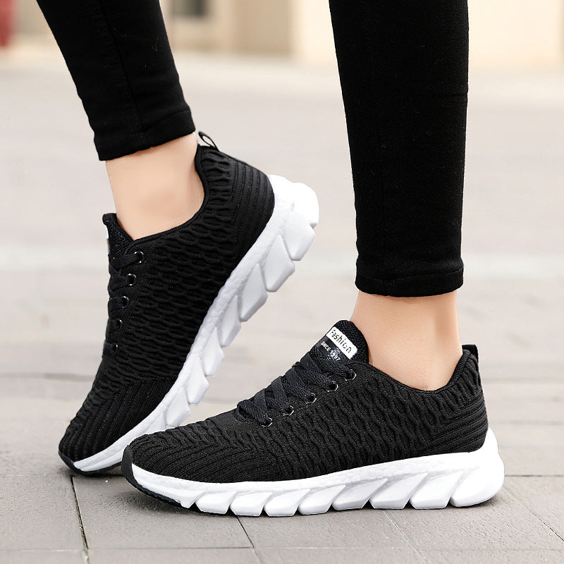 Women's Honeycomb Knit Running Shoes Soft Sole Casual Sneakers